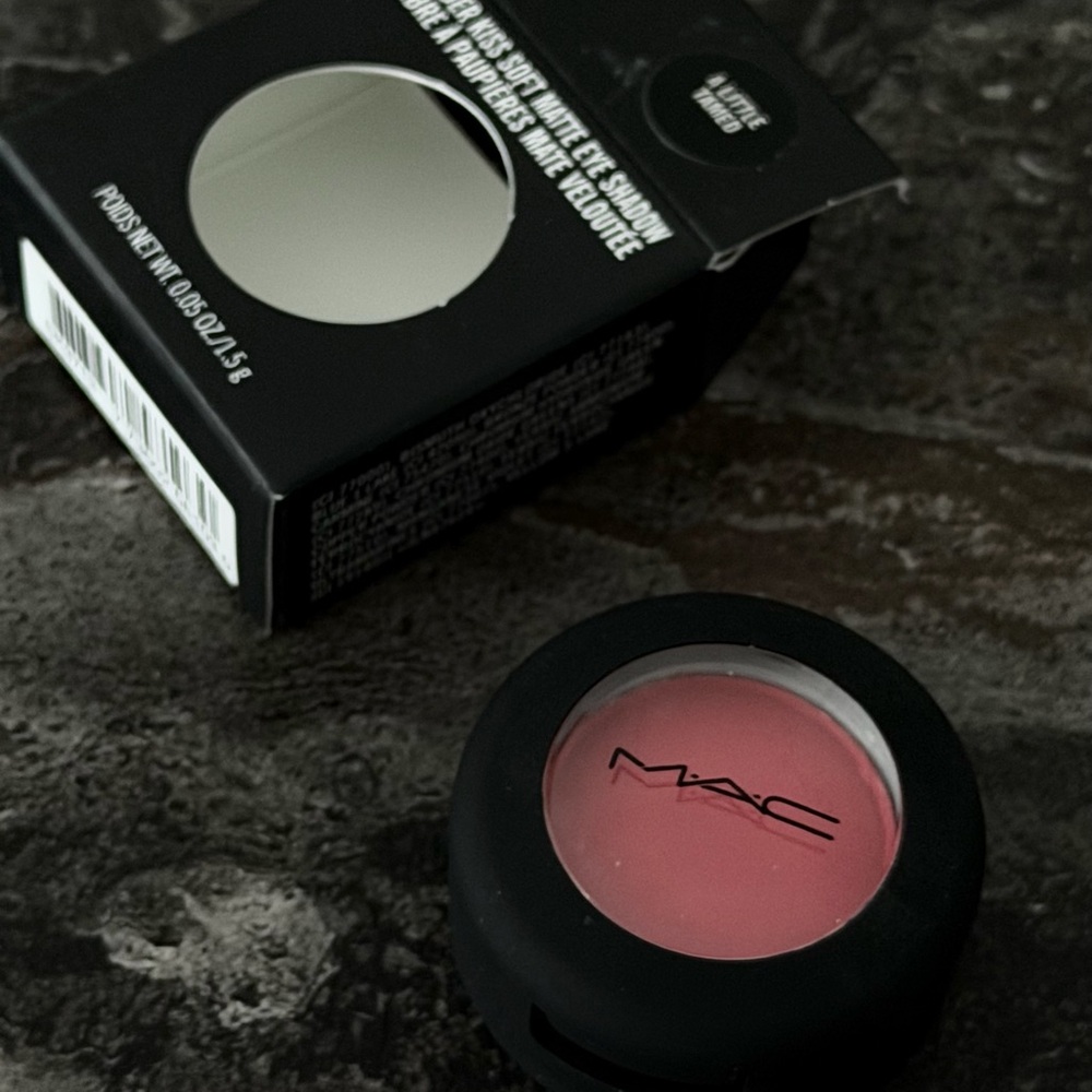 MAC Cosmetics powder kiss soft matte eye shadow - a little tamed